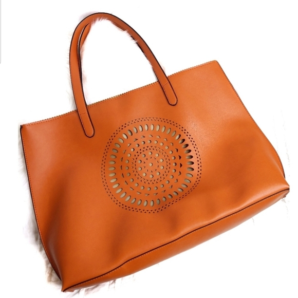 Neiman Marcus Orange Tote - Picture 1 of 4